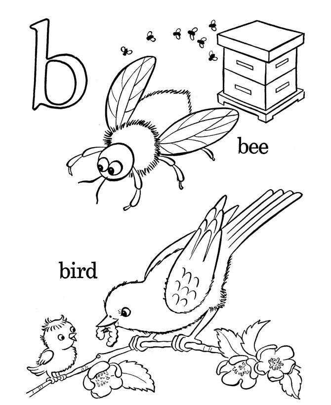 Bluebonkers Free Printable Alphabet Coloring Pages Letter B