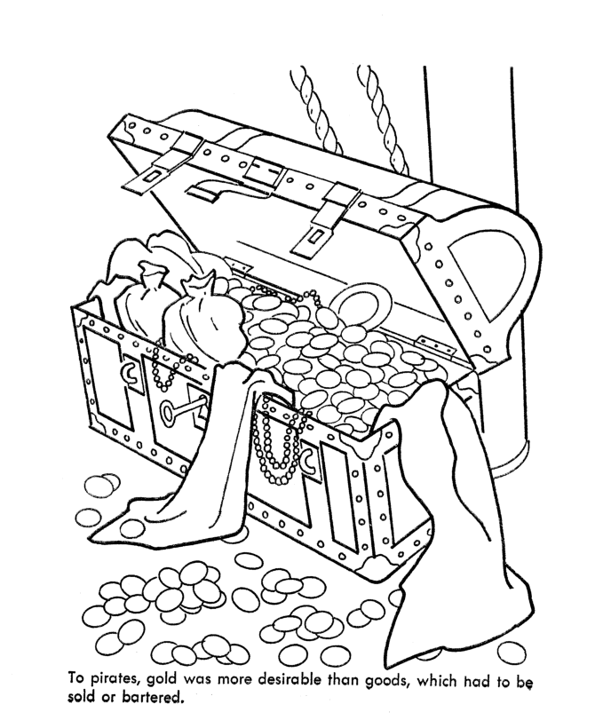 pirate treasure coloring pages