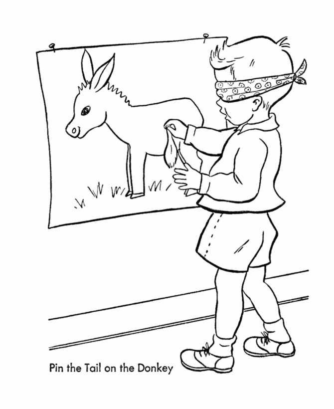 pin the tail on the donkey clipart