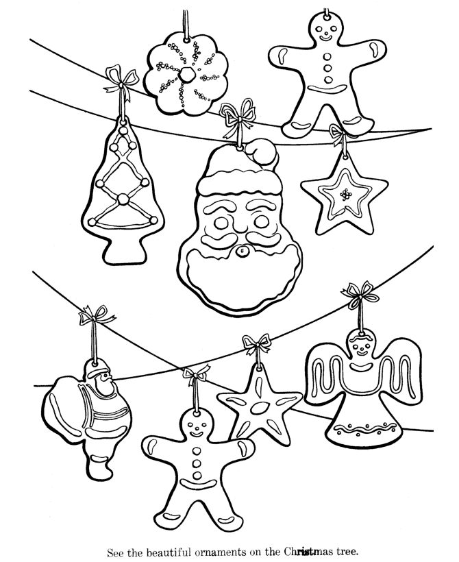 BlueBonkers  Christmas Ornaments Coloring pages  1
