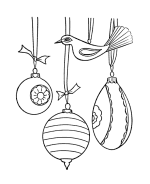 Christmas Tree Ornaments coloring pages