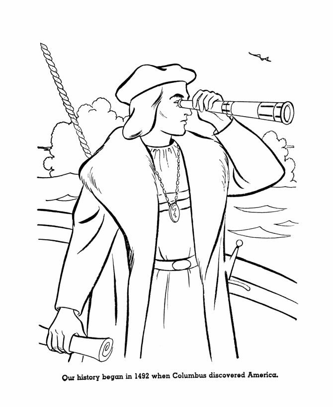 Christopher Columbus Day Coloring pages Christopher Columbus seaching
