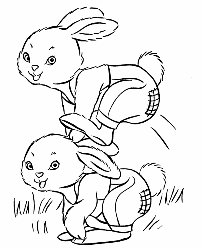 Easter Bunny Coloring Pages | BlueBonkers - easter bunny kids coloring