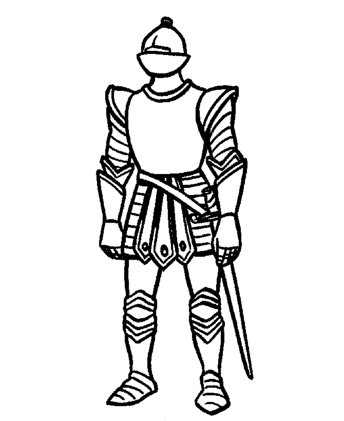 medieval knight coloring pages