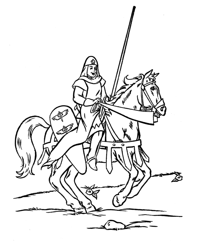 BlueBonkers Medieval Knights in Armor Coloring Sheets