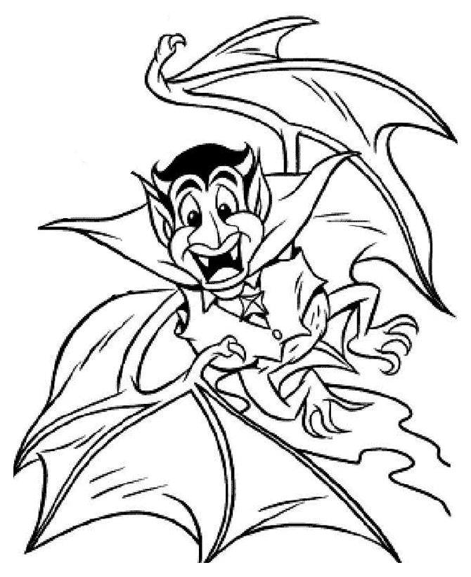 14 Easy Halloween dracula coloring pages for Kids