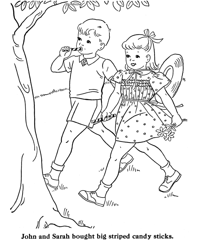 people walking coloring pages