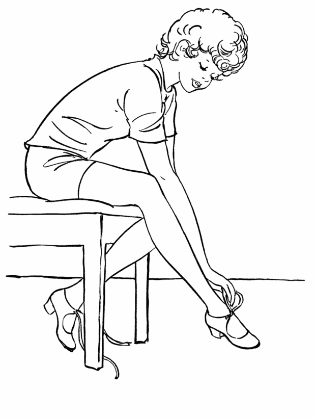 girls shoes coloring pages