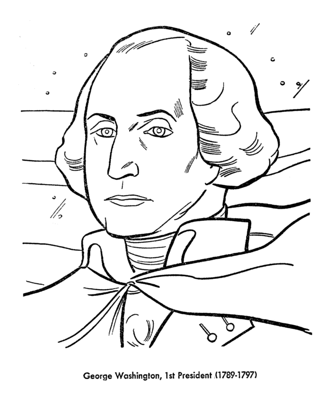 George Washington coloring page