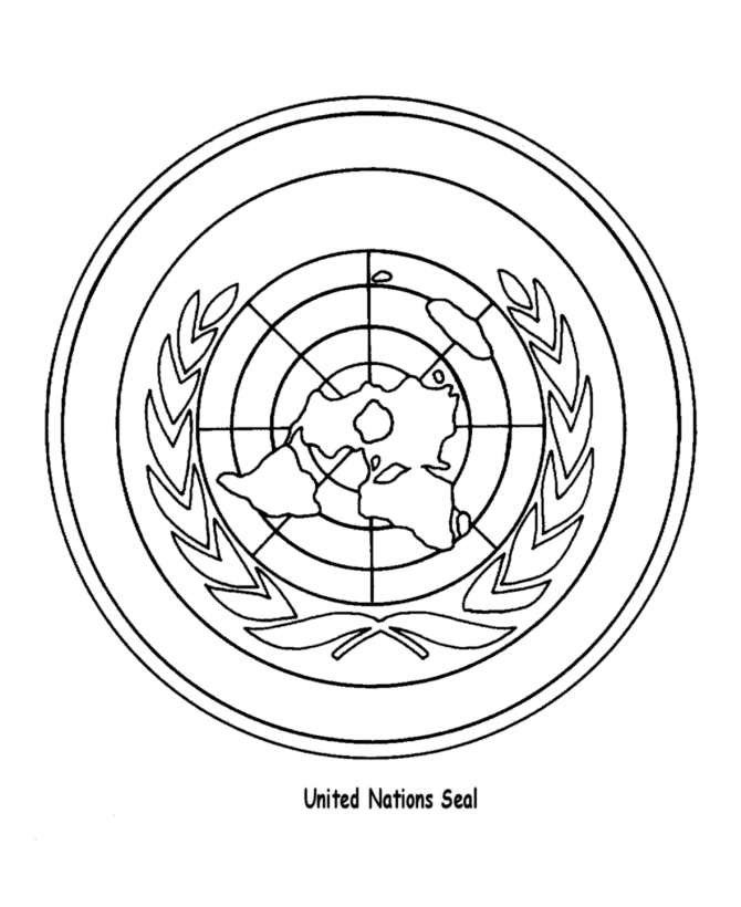 United Nations Seal Coloring page