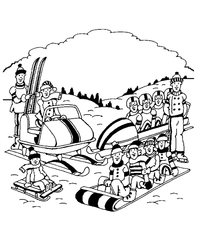 winter sports coloring pages